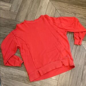 Aerie Vibrant Red Crew Neck Sweater